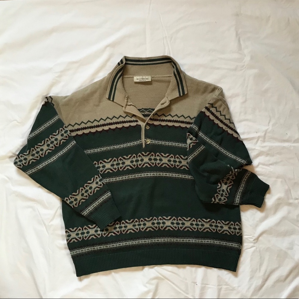Vintage Le Chateau pullover ski sweater